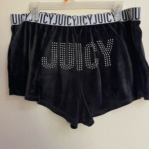 Juicy Couture velour Black Women's Shorts size XL Pajama